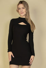 Load image into Gallery viewer, RIBBED CUTOUT BODYCON DRESS