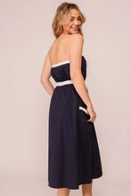 Load image into Gallery viewer, CONTRAST STRAPLESS MIDI DRESS