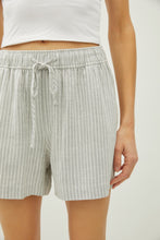 Load image into Gallery viewer, PINSTRIPE LINEN SHORTS