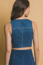 Load image into Gallery viewer, BUTTON UP DENIM VEST