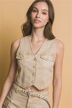 Load image into Gallery viewer, BUTTON UP DENIM VEST
