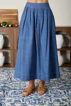 Load image into Gallery viewer, DENIM HIGH WAIST MIDI SKIRT