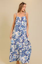 Load image into Gallery viewer, Blue Bloom Tiered Maxi Dress