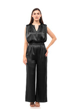 Load image into Gallery viewer, SATIN JUMPSUIT W/ SHOULDER PADS