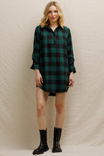 Load image into Gallery viewer, FOREST NIGHT PLAID DRESS

