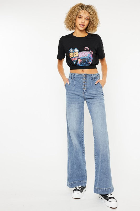 HIGH RISE WIDE LEG DENIM