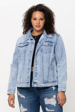 Load image into Gallery viewer, MID LENGTH DENIM JACKET
