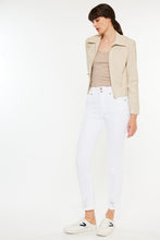 Load image into Gallery viewer, WHITE SLIM STRAIGHT DENIM
