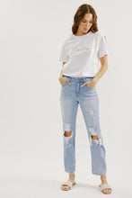 Load image into Gallery viewer, BUSTED KNEE STRAIGHT DENIM

