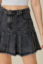 Load image into Gallery viewer, PLEATED DENIM SKIRT
