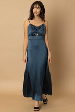 Load image into Gallery viewer, BLUE SATIN MAXI DRESS
