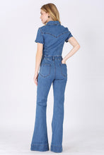 Load image into Gallery viewer, DENIM FLARED JUMPSUIT
