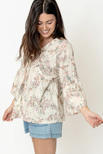 Load image into Gallery viewer, CREAM FLORAL PRINT TOP
