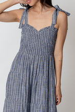 Load image into Gallery viewer, PINSTRIPE  SLEEVELESS JUMPSUIT
