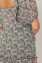 Load image into Gallery viewer, MESH FLORAL MIDI DRESS
