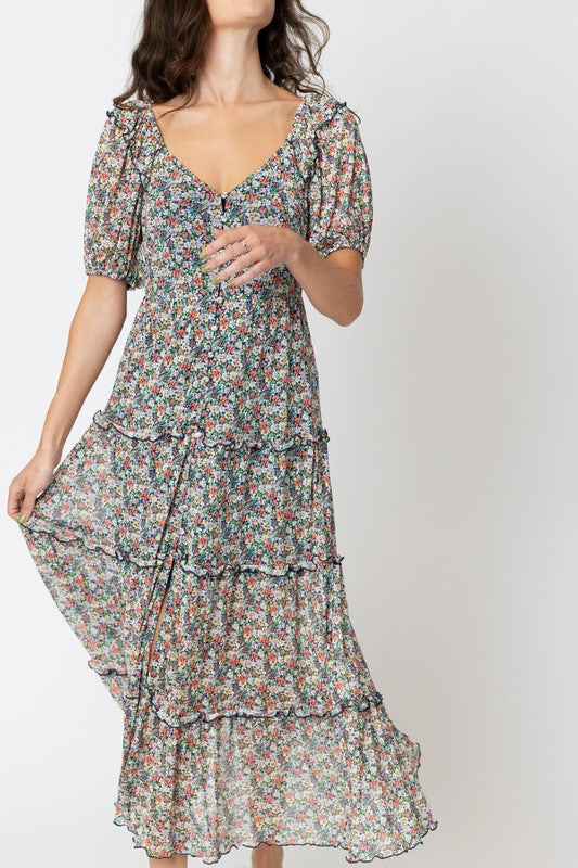mesh floral midi dress MESH FLORAL MIDI DRESS – The Hive Style House
