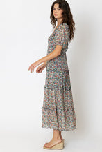 Load image into Gallery viewer, MESH FLORAL MIDI DRESS
