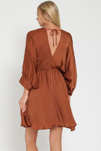 Load image into Gallery viewer, LACE TRIM BROWN DRESS
