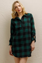Load image into Gallery viewer, FOREST NIGHT PLAID DRESS

