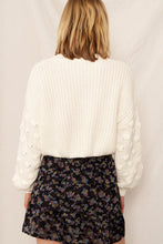 Load image into Gallery viewer, CREAM POMPOM SLV SWEATER

