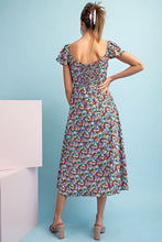 Load image into Gallery viewer, FLORAL PRINT MIDI DRESS
