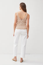 Load image into Gallery viewer, CROCHET VNECK TANK-BEIGE
