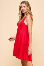 Load image into Gallery viewer, SOLID V-NECK MINI DRESS
