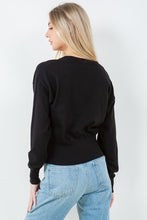 Load image into Gallery viewer, BLK V-NECK SWEATER
