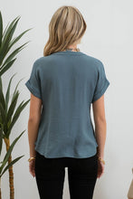 Load image into Gallery viewer, TEAL CUFF SLEEVE TOP
