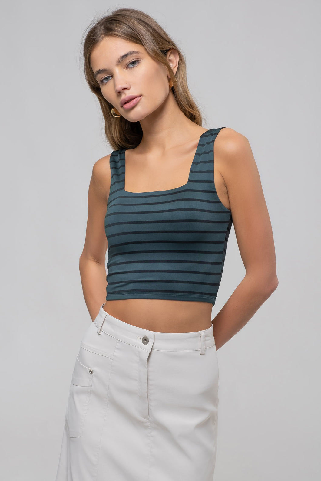 EVERGREEN STRIPES CROP
