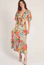 Load image into Gallery viewer, TROPICAL WAIST CUTOUT DRESS
