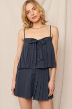 Load image into Gallery viewer, NAVY PLEATED SKORT SET
