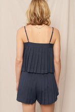 Load image into Gallery viewer, NAVY PLEATED SKORT SET
