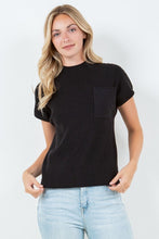 Load image into Gallery viewer, BLACK MOCK NECK W/POCKET
