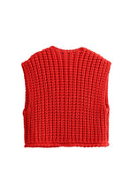 Load image into Gallery viewer, RED LARGE KNIT VEST
