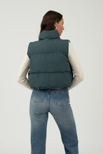 Load image into Gallery viewer, GREEN REVERSIBLE PUFFER VEST
