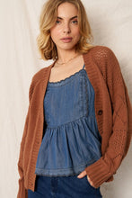Load image into Gallery viewer, COPPER BUTTON UP CARDI
