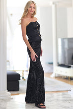 Load image into Gallery viewer, BLACK SEQUIN PANTS SET
