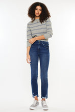 Load image into Gallery viewer, DARK SHARKBITE HEM DENIM
