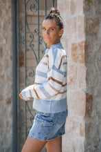 Load image into Gallery viewer, CHAMBRAY STRIPED SWEATER
