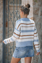 Load image into Gallery viewer, CHAMBRAY STRIPED SWEATER

