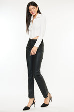 Load image into Gallery viewer, BLACK FAUX LEATHER PANTS
