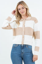 Load image into Gallery viewer, COLLARED GOLD BUTTON CARDI
