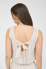 Load image into Gallery viewer, STRIPE TIE BACK TOP

