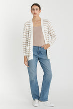 Load image into Gallery viewer, TAUPE STRIPED CARDIGAN
