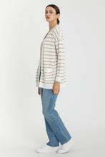 Load image into Gallery viewer, TAUPE STRIPED CARDIGAN

