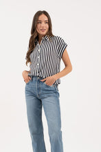 Load image into Gallery viewer, SS STRIPED BUTTON UP
