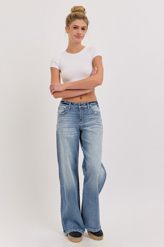 LOW RISE WIDE LEG DENIM