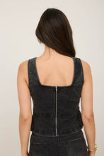 Load image into Gallery viewer, LACE UP DENIM TOP
