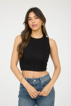 Load image into Gallery viewer, LACE CROPPED KNIT TANK
